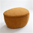 Afuera Living Yellow Chenille 2-Piece Nesting Storage Ottoman Set