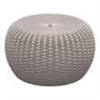 Afuera Living Contemporary Gray Resin Woven-Style Spherical Stool