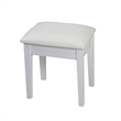 Afuera Living Contemporary White 18-Inch Upholstered Dressing Stool