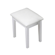 Afuera Living Contemporary White 18-Inch Upholstered Dressing Stool