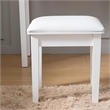 Afuera Living Contemporary White 18-Inch Upholstered Dressing Stool