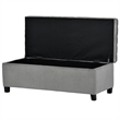 Afuera Living Contemporary Gray Button-Tufted Flip-Top Storage Bench