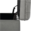 Afuera Living Contemporary Gray Button-Tufted Flip-Top Storage Bench