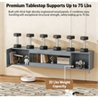 Afuera Living Contemporary 80-Inch Gray High-Gloss Floating TV Stand