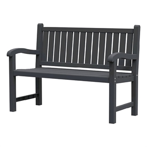 Afuera Living Contemporary 48-Inch Resin Slatted Garden Bench