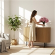 Afuera Living 47-Inch Light Brown Fluted Sideboard with Sliding Doors