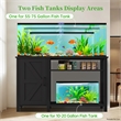 Afuera Living 52-Inch Black Aquarium Stand with Power Outlets