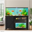 Afuera Living 52-Inch Black Aquarium Stand with Power Outlets
