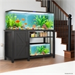 Afuera Living 52-Inch Black Aquarium Stand with Power Outlets