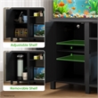 Afuera Living 52-Inch Black Aquarium Stand with Power Outlets