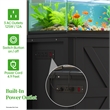 Afuera Living 52-Inch Black Aquarium Stand with Power Outlets