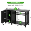 Afuera Living 52-Inch Black Aquarium Stand with Power Outlets