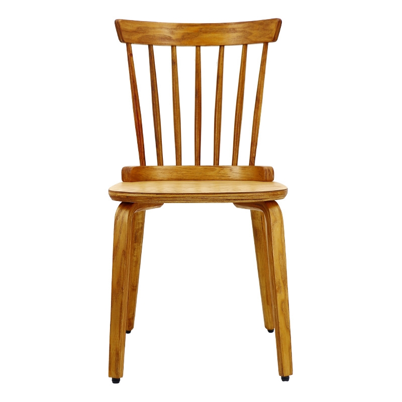 Afuera Living Contemporary Walnut Plywood Windsor Dining Chair Set of 2
