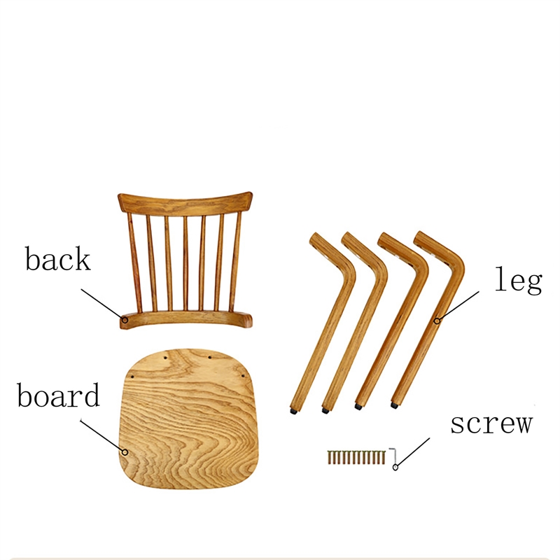Afuera Living Contemporary Walnut Plywood Windsor Dining Chair Set of 2