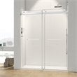 Afuera Living 60-76 Inch Silver Frameless Double Sliding Shower Door