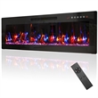 Afuera Living Contemporary 50-Inch Black Recessed Electric Fireplace