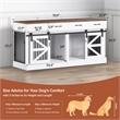 Afuera Living 71-Inch White Double Dog Crate with Storage Drawers