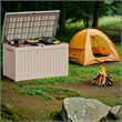 Afuera Living Contemporary 150-Gallon Light Coffee Outdoor Storage Box
