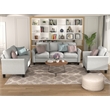 Afuera Living Contemporary Light Gray 3-Piece Linen Sectional Sofa Set