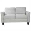 Afuera Living Contemporary Light Gray 3-Piece Linen Sectional Sofa Set
