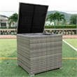 Afuera Living 4-Piece Patio Wicker Rattan Sofa Set with Storage