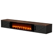 Afuera Living 67-Inch Black Floating TV Stand with 36-Inch Fireplace