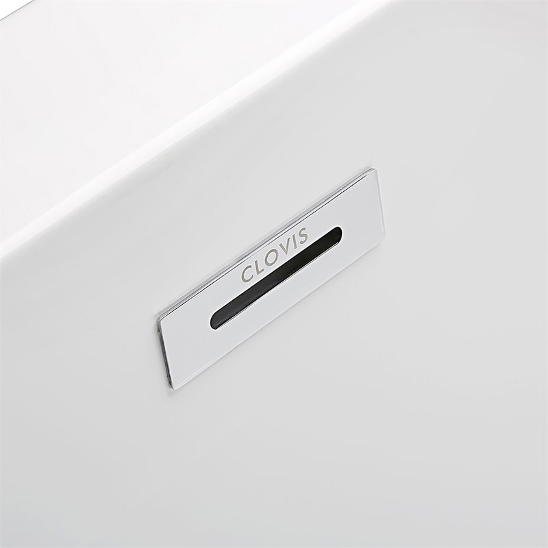 Afuera Living Freestanding Soaking Acrylic Alcove Bathtub in White