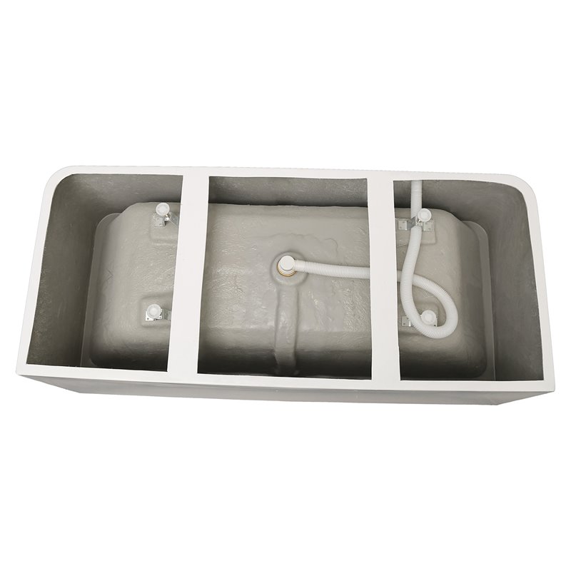 Afuera Living Freestanding Soaking Acrylic Alcove Bathtub in White