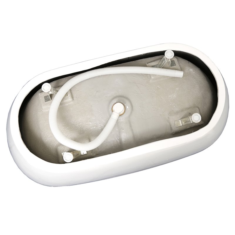 Afuera Living Contemporary White Freestanding Acrylic Soaking Bathtub