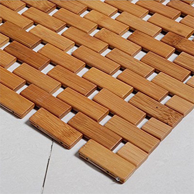 Afuera Living Contemporary Reversible Bamboo Shower Mat 20x28 Inches