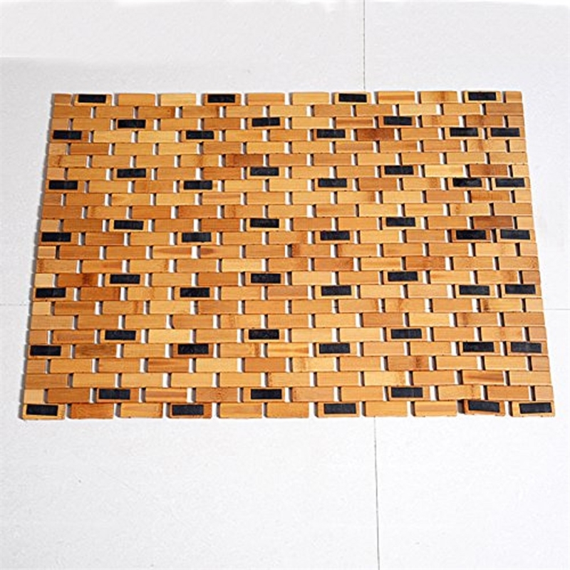 Afuera Living Contemporary Reversible Bamboo Shower Mat 20x28 Inches