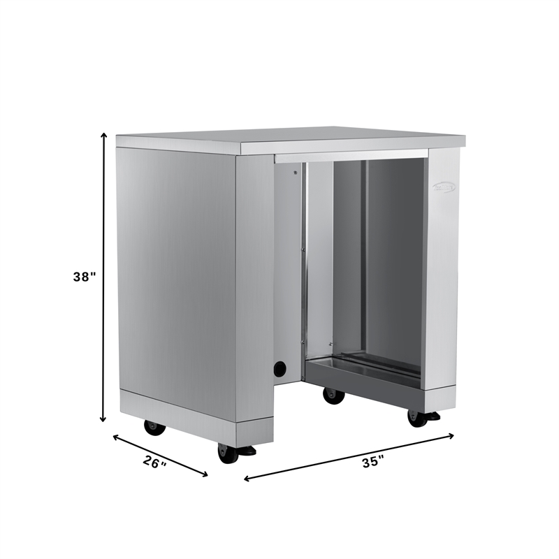 Afuera Living Outdoor Stainless Steel Cabinet for Refrigerator in Modern Finish