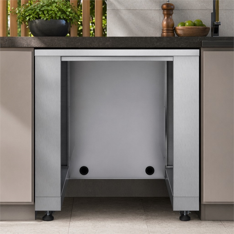 Afuera Living Outdoor Stainless Steel Cabinet for Refrigerator in Modern Finish