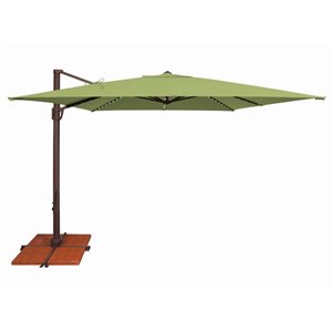 Afuera Living Starlight Square Cantilever Umbrella in Bronze/Ginkgo