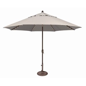 Afuera Living Auto Tilt Starlight Market Umbrella in Bronze/Natural