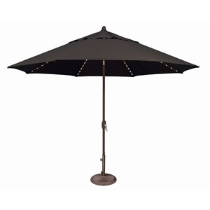 Afuera Living Auto Tilt Starlight Market Umbrella in Bronze/Black