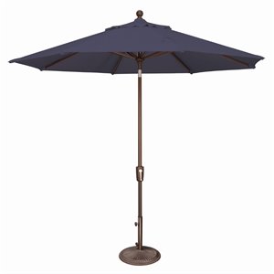 Afuera Living 108&quot Octagon Push Button Tilt Umbrella in Bronze/Navy
