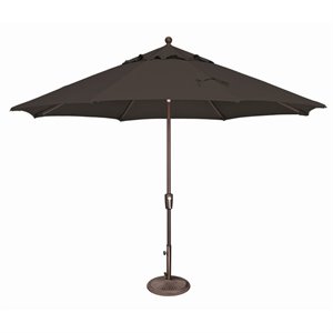 Afuera Living 11' Octagon Push Button Tilt Market Umbrella in Black