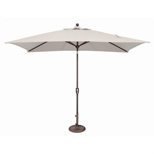 Afuera Living 120&quot Push Button Tilt Umbrella in Bronze/Natural