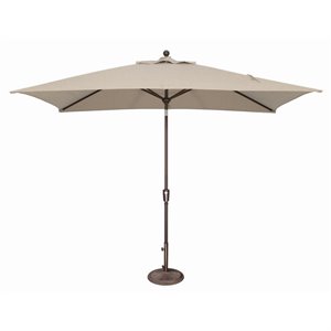 Afuera Living 120&quot Push Button Tilt Umbrella in Antique Beige