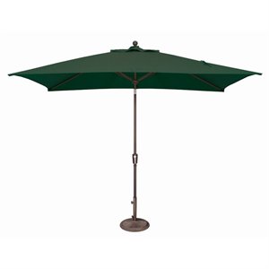 Afuera Living 120&quot Push Button Tilt Umbrella in Bronze/Forest Green