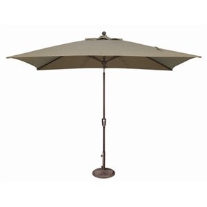 Afuera Living 120&quot Octagon Push Button Tilt Umbrella in Bronze/Taupe