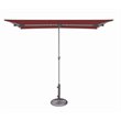 Afuera Living Rectangle Balcony Umbrella in Platinum/Deep Red
