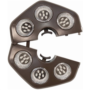 Afuera Living Hexagon 36 LED Modern Umbrella Light in Bronze Finish