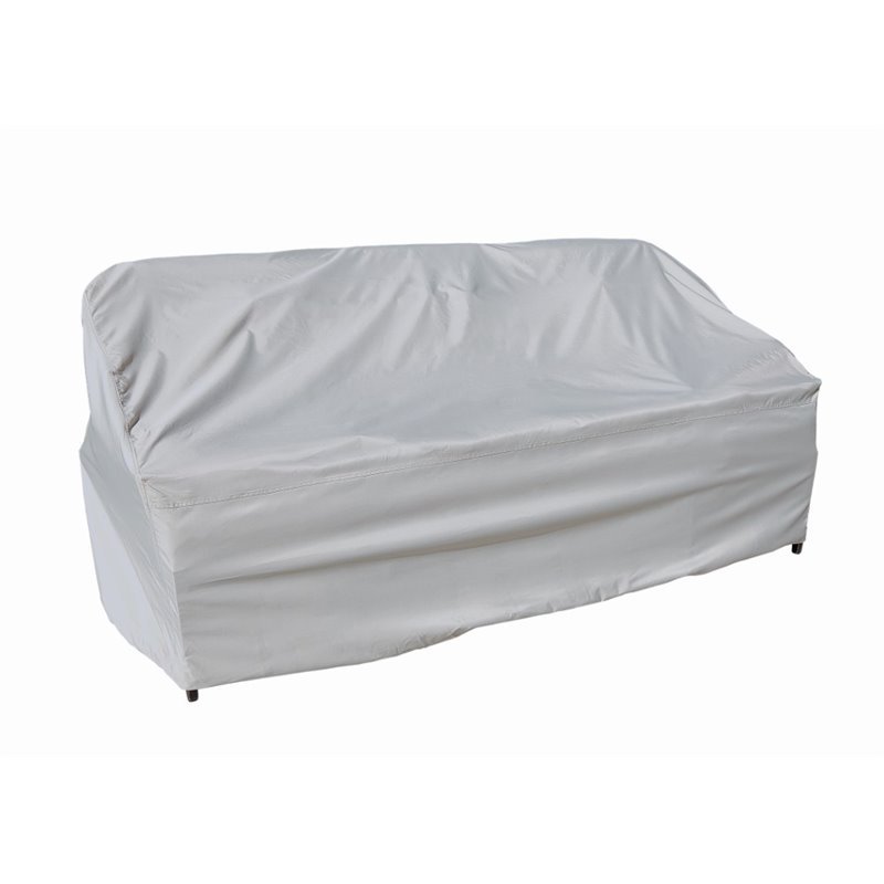 Afuera Living Polyester Protective Cover for Sofa with Elastic in Gray