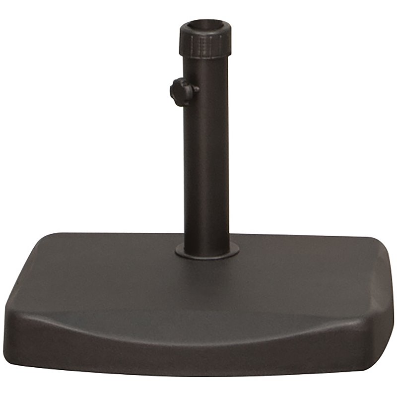 Afuera Living 50 lb Polycrete Half Umbrella Base in Black Finish