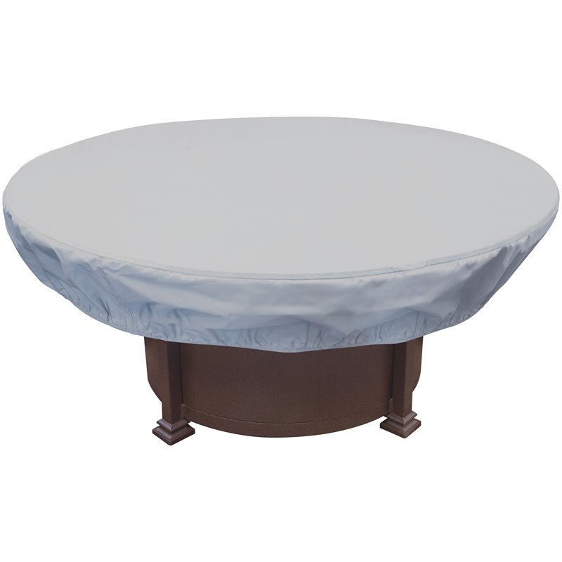Afuera Living Polyester Protective Cover for Fire Pit or Ottoman in Gray