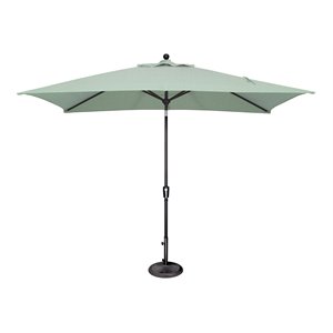 Afuera Living Octagon Push Button Tilt Market Umbrella in Black/Spa