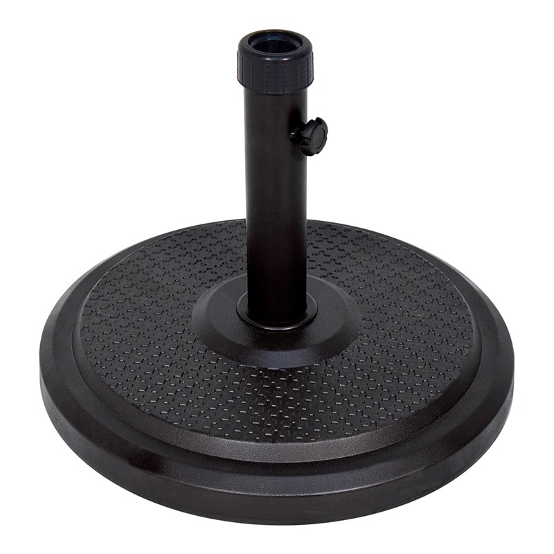 Afuera Living 50 lb Modern Polycrete Umbrella Base in Black Finish