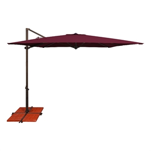 Afuera Living 8.6' Cantilever Umbrella with Cross Bar Stand in Henna